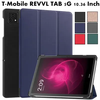 for T-Mobile REVVL TAB 5G Case 10.36 Inch Tablet Cover Triple Fold PU Leather with Auto Sleep/Wake function Stand Flip