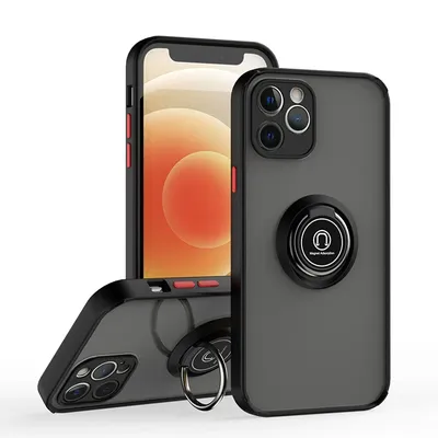 Soft Case for Apple iPhone 12 Pro Magnetic Car Finger Ring Holder Case Cover for iPhone 13/iPhone 12