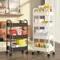 Household Multi-layer Small Cart Storage Rack Floor To Floor Kitchen Bedroom Bathroom Storage Rack