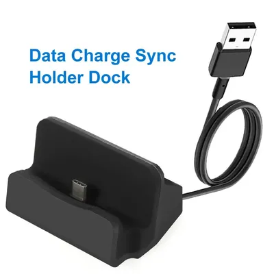 USB Data Dock Charger Base For iPhone 15 14 13 12 11 Pro XS Type C Holder Dock Station Stand For Samsung Android Phone & More