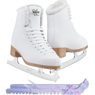 Classic Model 380/381 Figure Ice Skates for Women and Girls Bundle with Skate Guards Just Launched