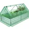 Galvanized Raised Garden Bed with Cover, Outdoor Metal Planter Box 2 Roll-up Windows Mini Greenhouse