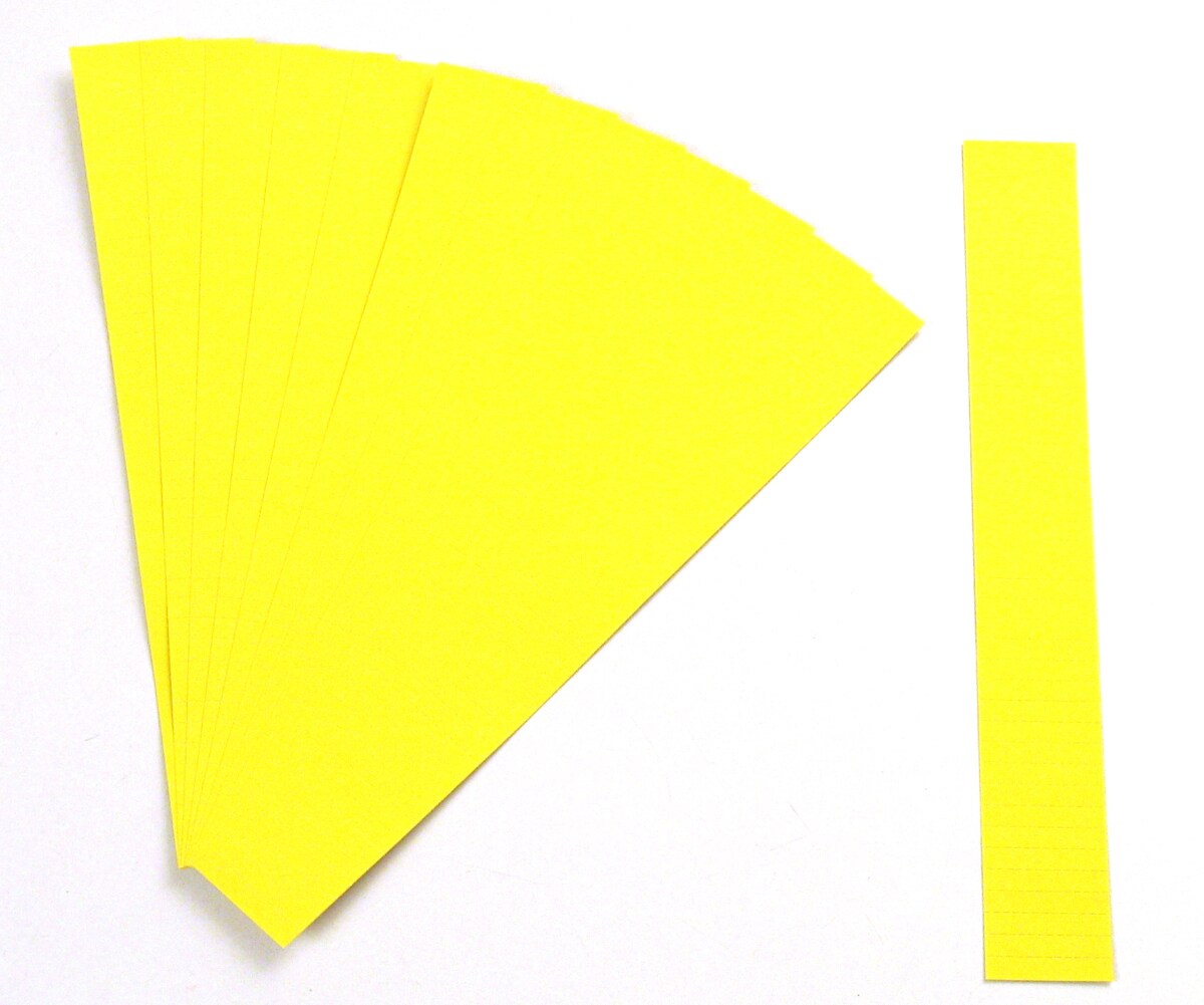 Einsteckkarten für 15mm Einsteckschiene 70x12mm zitrone VE=220 Stück Image