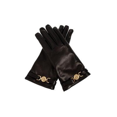 Leather Gloves By - Black - Versace Gloves