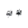 12 mm silberne quadratische Eisens chnalle dekorative Leder niete für Kleider taschen Schuhe Western Metall konische Knöpfe Gothic Punk Nagel