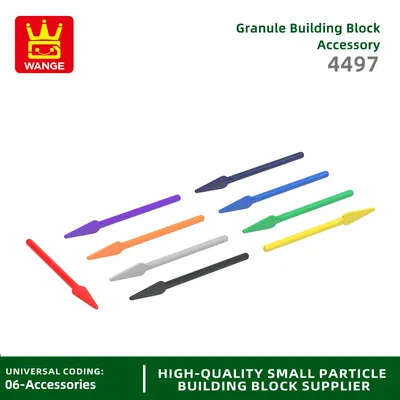 Wange208pcs/lot 4497 Soldat Speer Baustein Moc DIY Armee Waffe Zubehör kompatibel mit Ziegeln Image