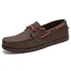 Frühling Herbst Männer Leder Boot Schuhe Mode Dock Schuhe Müßiggänger Flache Schuhe Größe 39-46