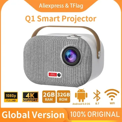 Global tflag q1 projektor tragbar mini full hd 1080p 4k smart android 9,0 wifi lcd video heimkino Image