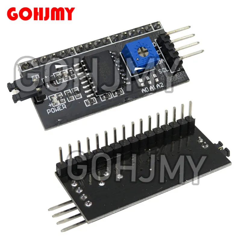 Lcd1602 lcd modul blau/gelb grüner bildschirm 16x2 zeichen lcd display pcf8574t pcf8574 iic i2c schnitts telle 5v für arduino Image