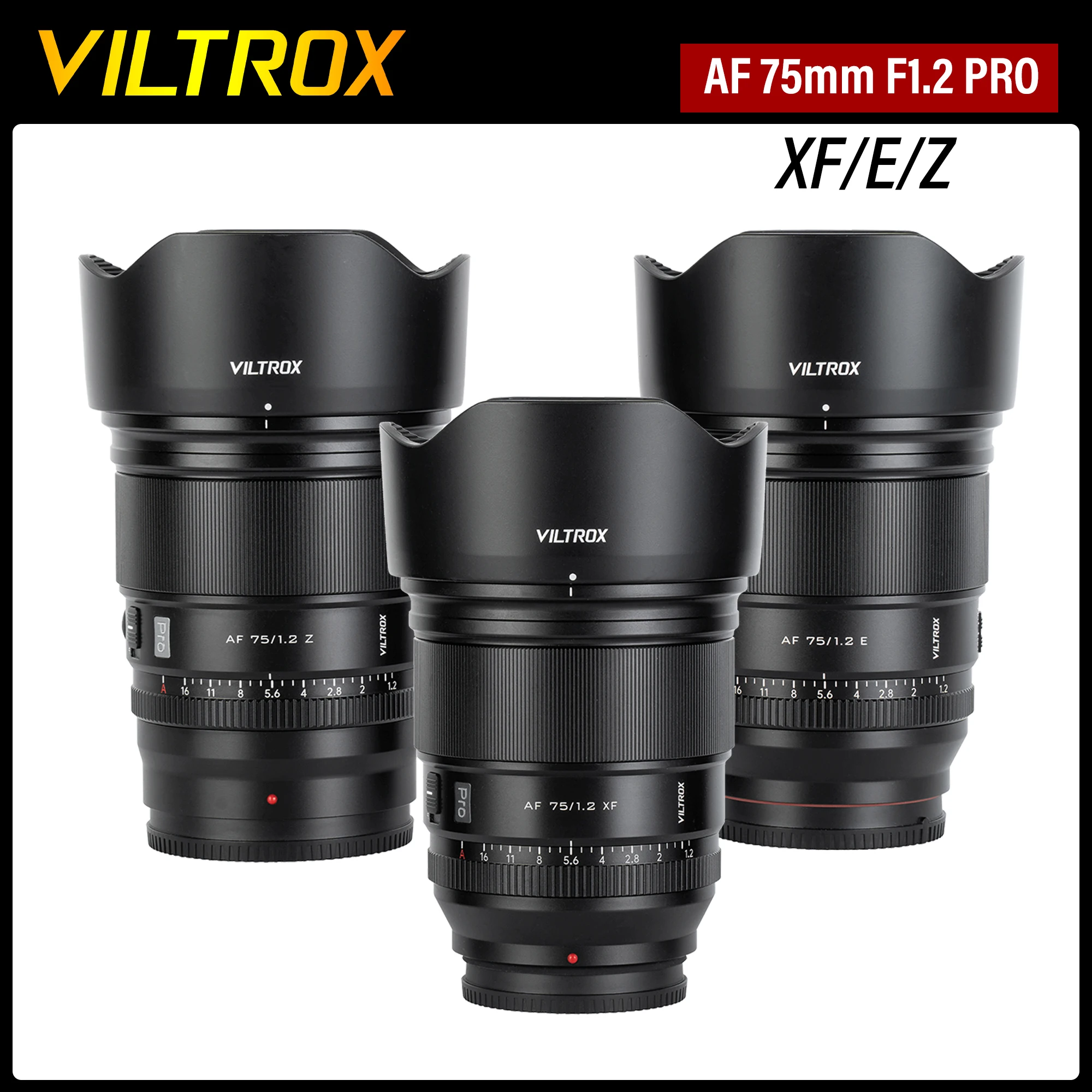 Viltrox 75mm f2.0 pro kamera objektiv autofokus große blende porträt APS-C für fujifilm xf sony e nikon z mount kamera