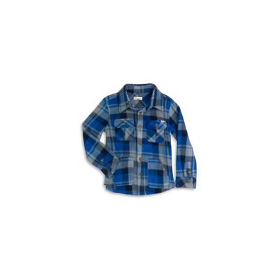 Appaman Boys' Snow Fleece Shirt - Little Kid, Big Kid - Blue/Taupe Plaid