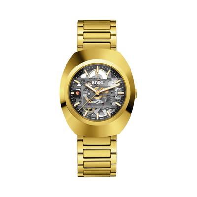 Rado DiaStar Original Skeleton Automatic Watch, 38mm x 45mm - Black/Gold