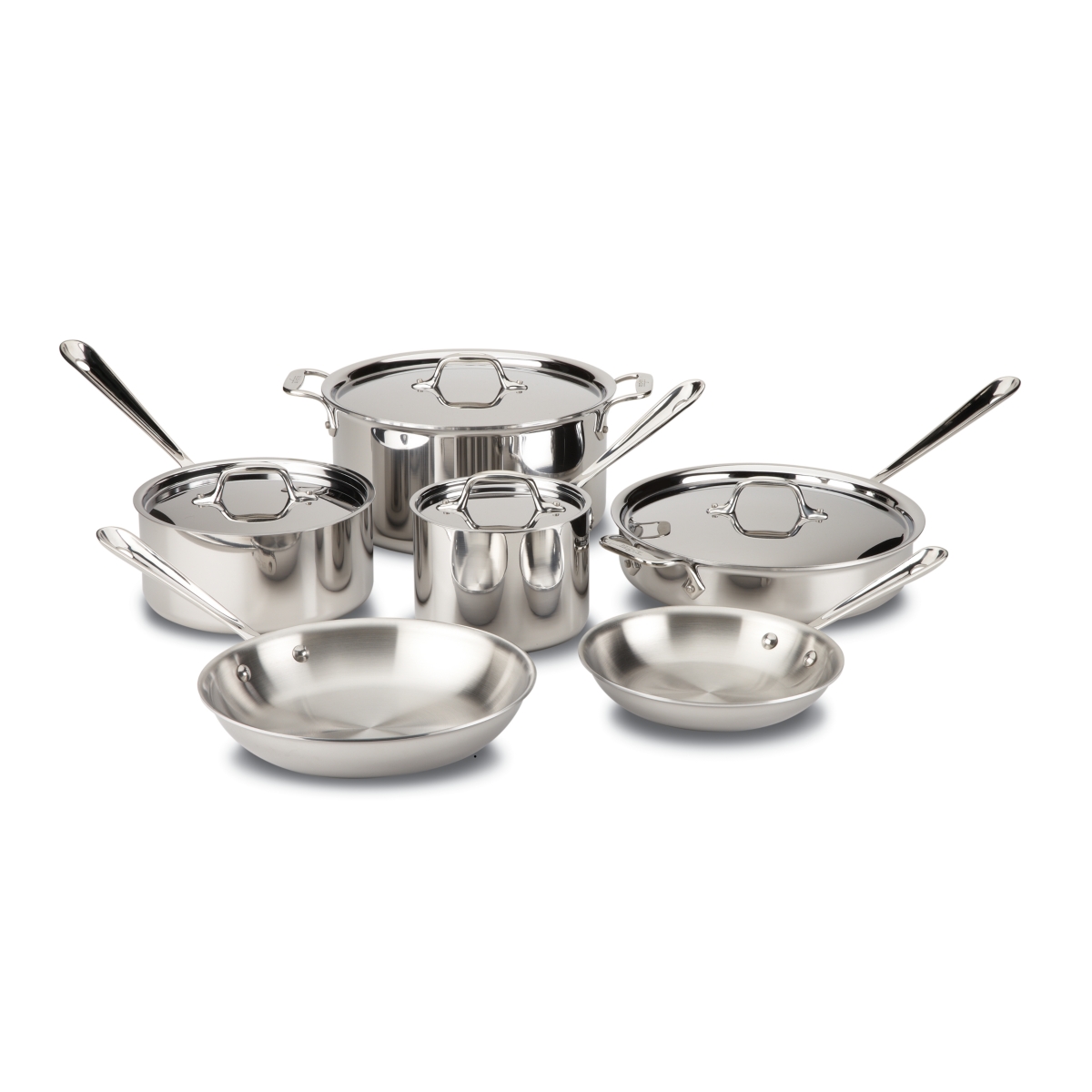 D3 Stainless Steel 10-Piece Cookware Set - Stainless Steel