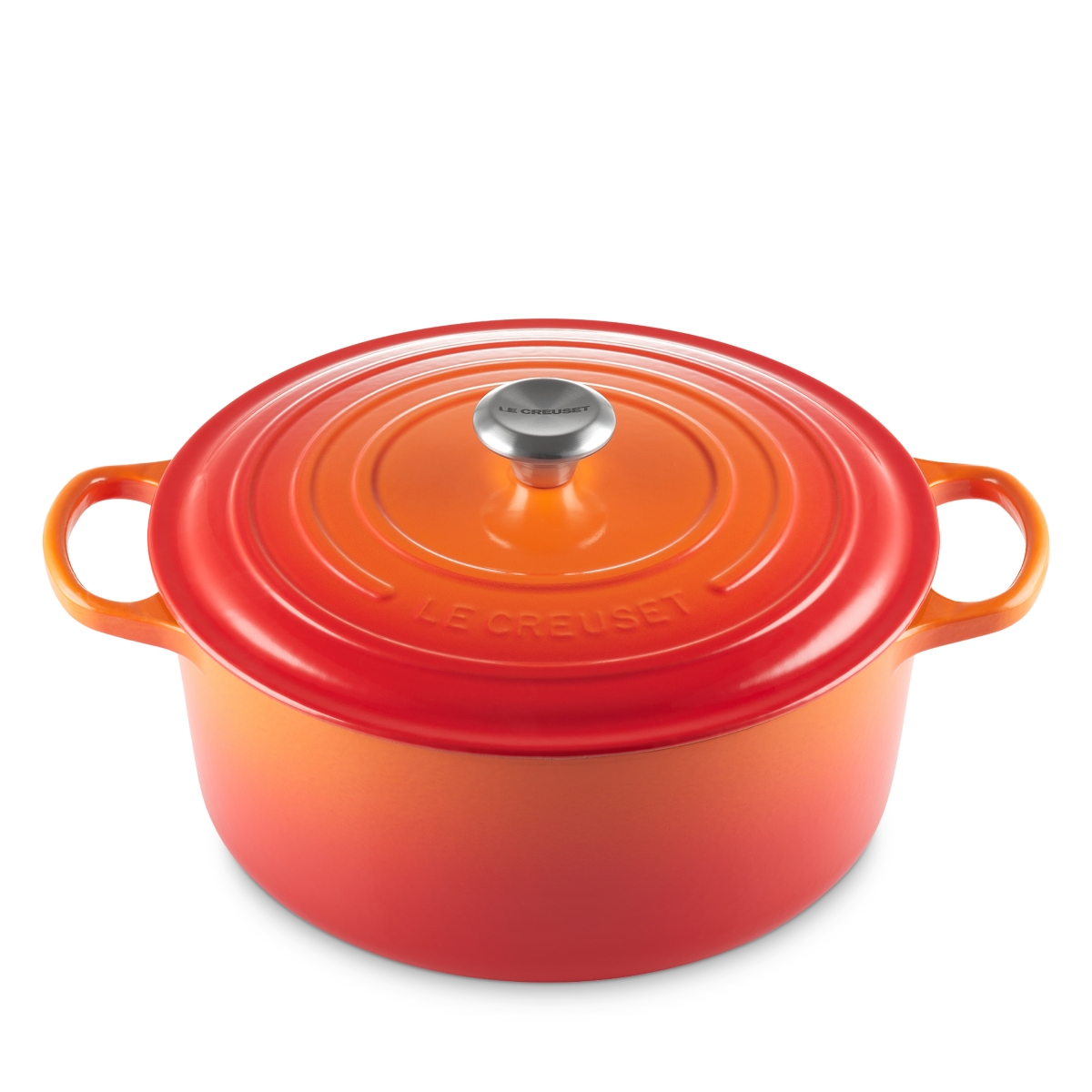 Le Creuset 9-Quart Round Dutch Oven - Flame/Silver