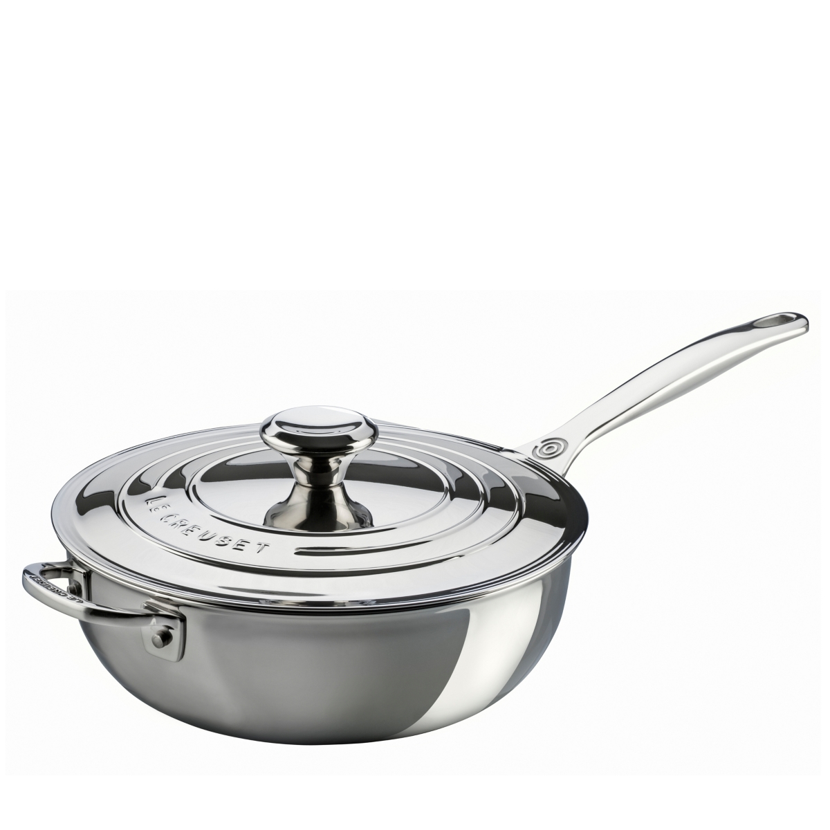 Le Creuset Signature Stainless Steel 3.5-Quart Saucier Pan With Lid - Stainless Steel