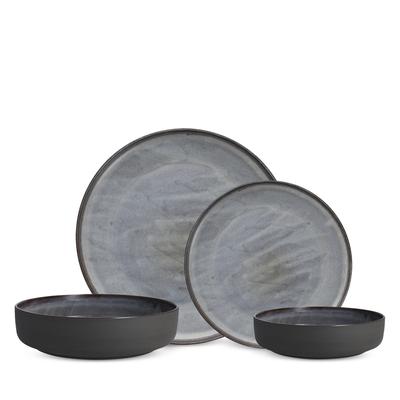 Fortessa Northern Lights Borealis Silt 16 Pc Dinnerware Set - Indigo