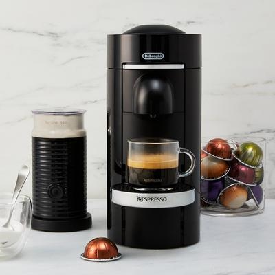Nespresso VertuoPlus Deluxe by De'Longhi with Aeroccino Milk Frother, Classic Black - Black
