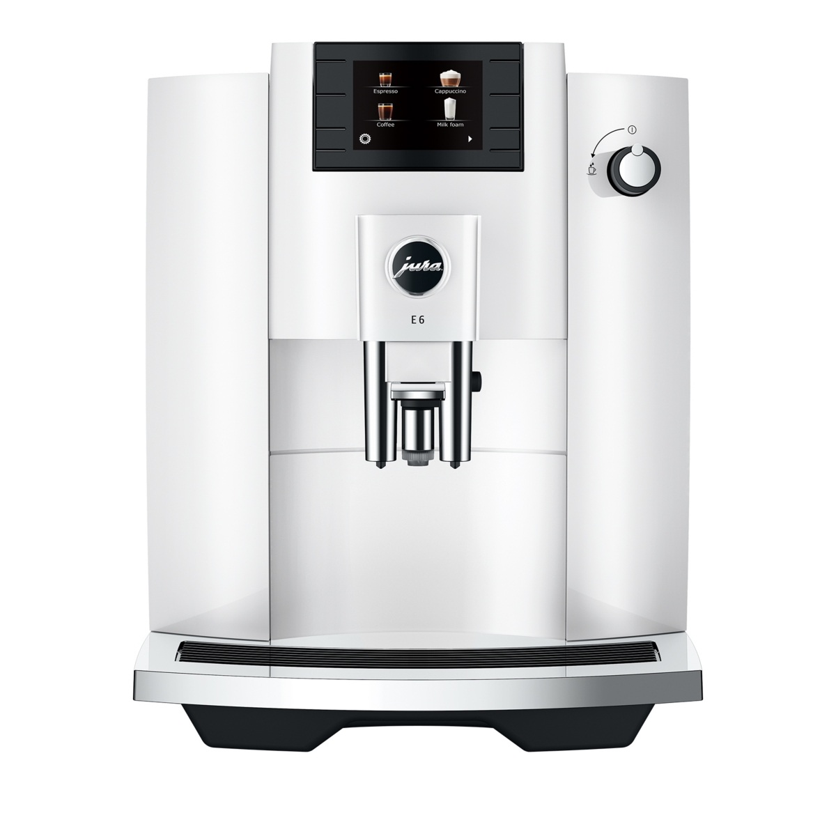 Jura E6 Automatic Coffee Machine - Piano White