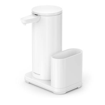 14oz Sensor Pump, Touch-free Hand Soap Dispenser with Sponge Caddy - White