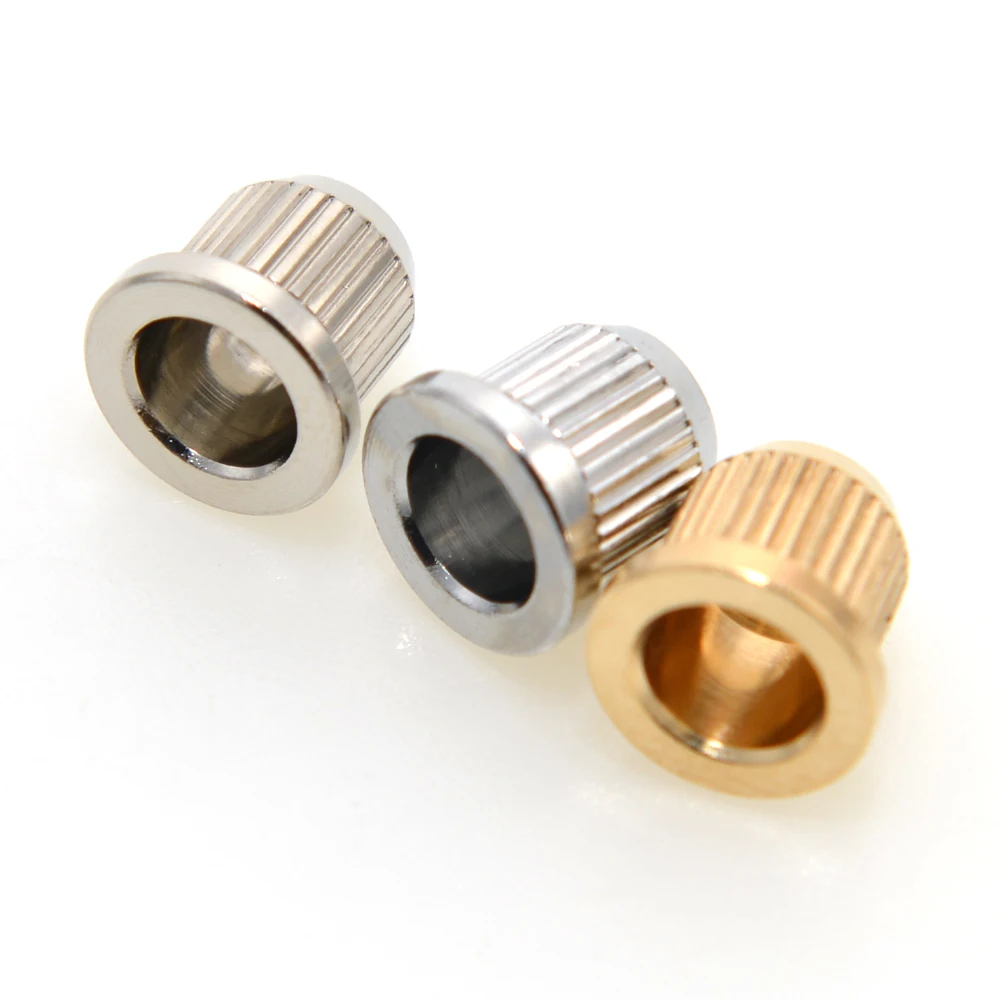 6 teile/satz Messing Durch Körper String Aderendhülsen String Buchsen Für Elektrische Gitarre Tele/Telecaster Gitarre Image