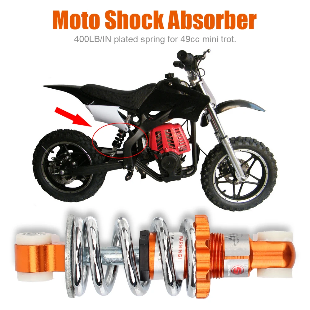 125mm 400lb/in für 49cc Mini Trab Dämpfung Pitch Motor Ersatz Motorrad Stoßdämpfer Moto Zubehör plattierte Feder Image