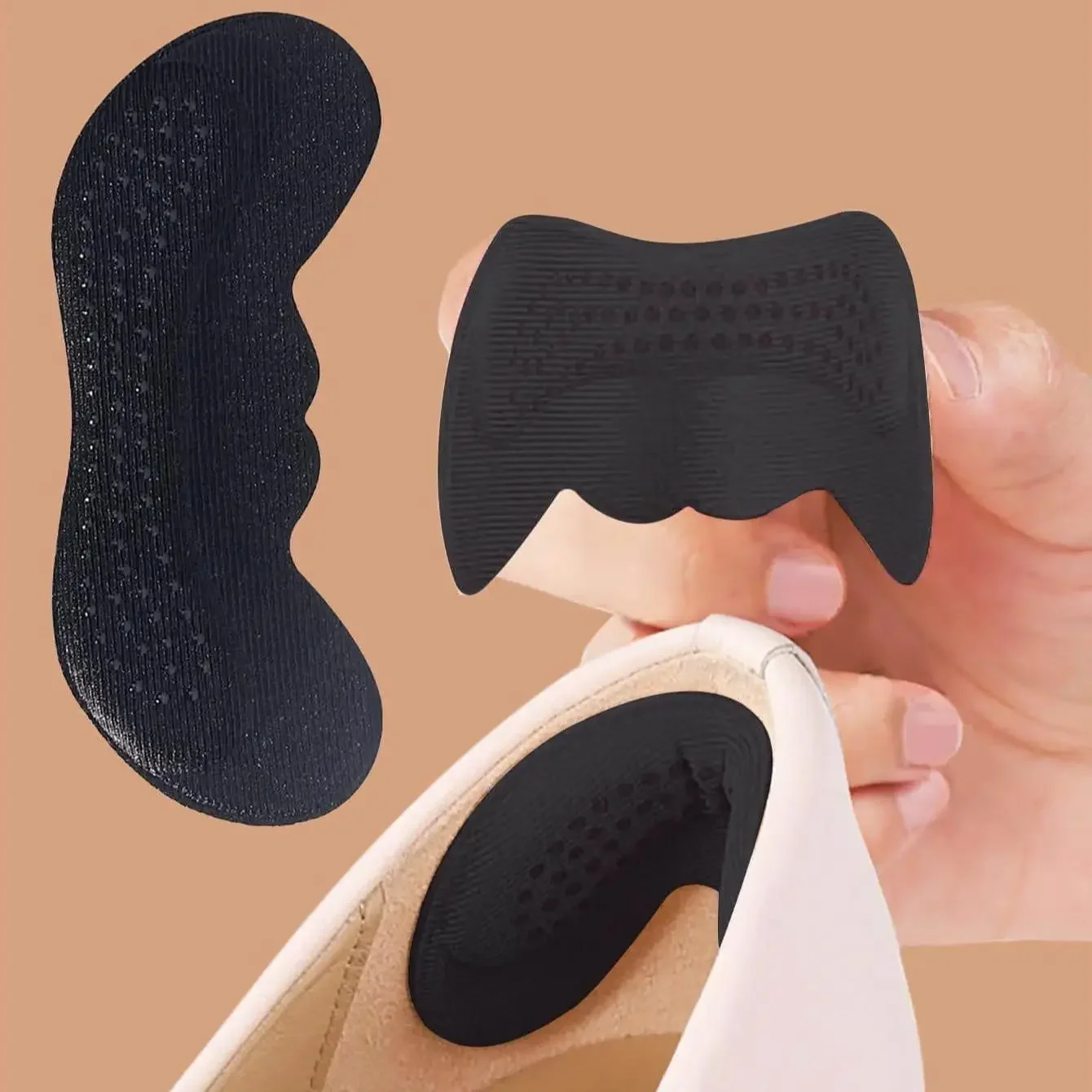 2 Stück Einlegesohlen Schuhabsatz Aufkleber Einsatz Einlegesohle Patch Fersenpolster für Sneaker High Heel Schmerzlinderung Schuhpolster Füße Rückenschutz Image