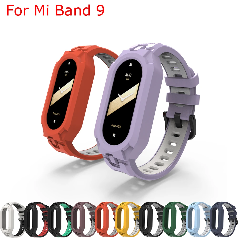Silikonband für Mi Band 9, Armband für Xiaomi Mi Band 9, Handgelenkband, Correa-Uhr, Ersatz, weiches TPU-Silikon, Miband 9-Armband Image