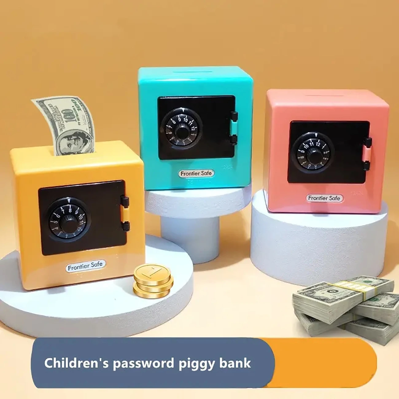1pc Mini atm rotierendes Passwort Münzbank Bargeld Aufbewahrung sbox Sparschwein automatische Einzahlung Banknote Münze sparen Geburtstags geschenk
