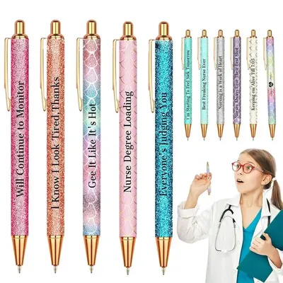 Nursing Pens For Nurses 12X Funny Retractable Nurse Marking Pen 12X Funny Nurse Theme Copywriting