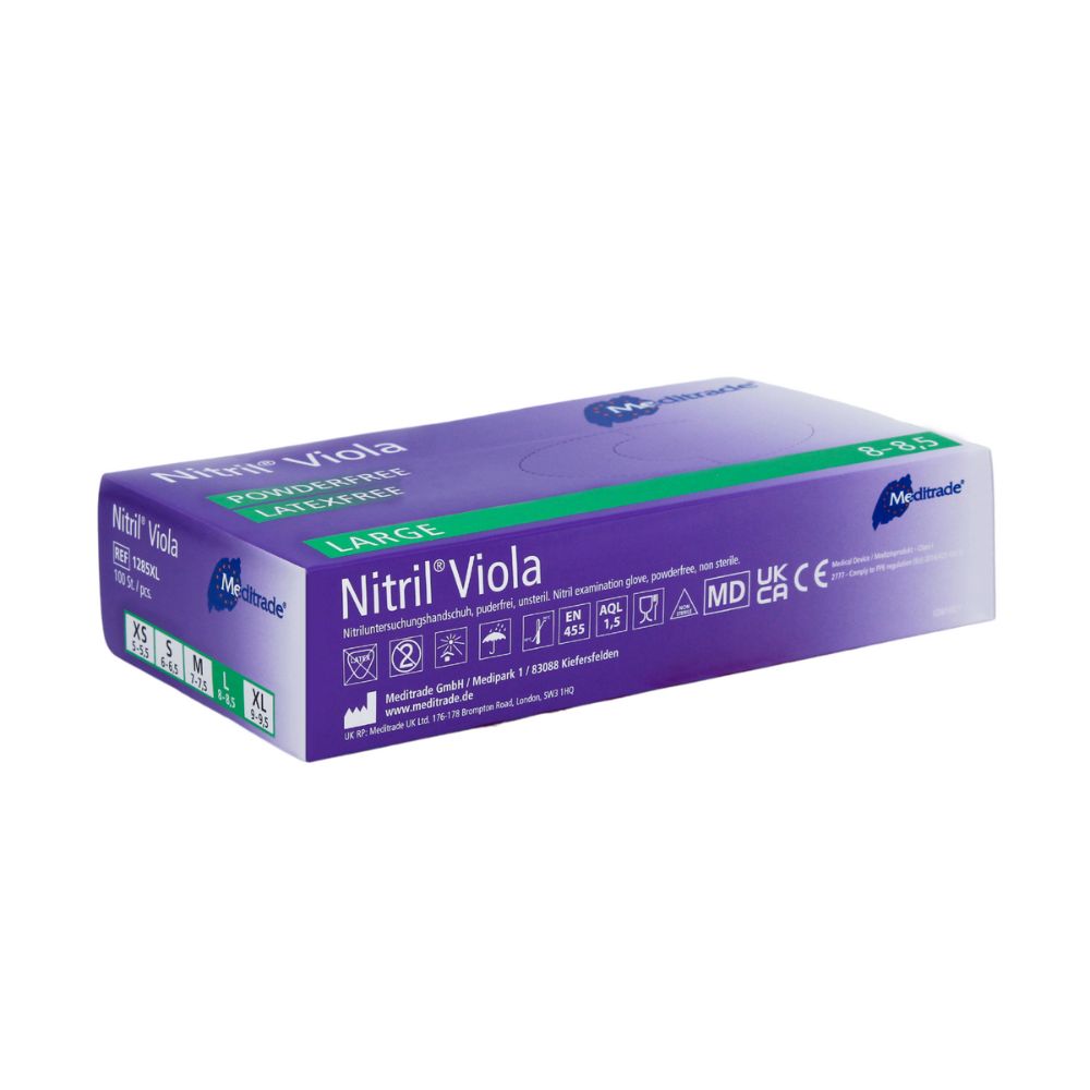 Meditrade nitril® viola nitrile guanti colorati 1 pz Guanti