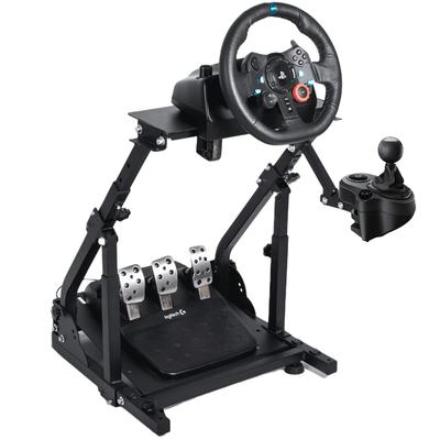 TEMU Stable Racing Wheel Stand Simulator Cockpit Fit For Logitech// Pro G27 G29 T500rs T300rs Adjustable Height Gaming Steering Wheel Shifter Mount No Steering Wheel And Pedal