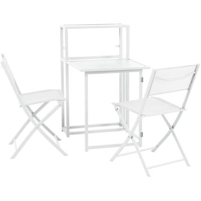 Svita - Balkon-Set platzsparend Balkon-Möbel kleiner Balkon klappbar Weiß Image