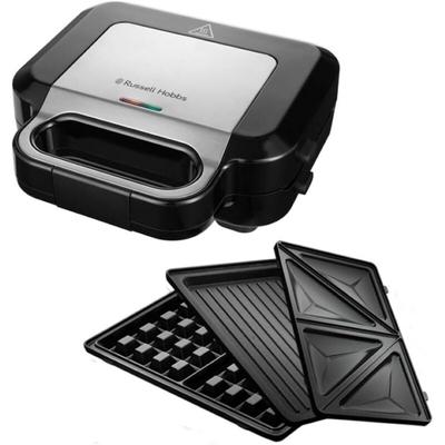 Russell Hobbs - Sandwichmaker 3 in 1 Schwarz-Edelstahl