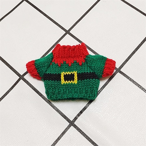 Puppenkleidungsset für 17 cm Plüsch-ForLabubu-Puppe Puppen-Pullover (OHNE PUPPE) Weihnachtsgeschenk Image