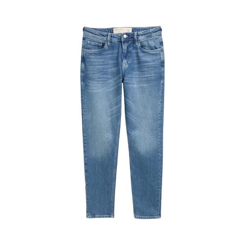 TOM TAILOR DENIM Herren Tapered Jeans mit recycelter Baumwolle, blau, Uni, Gr. 32/36