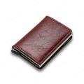 anti rfid blocco protetto id credito banca porta carte portafoglio lusso marca uomo magico pelle sottile mini piccolo portafogli soldi custodia