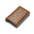 anti rfid blocco protetto id credito banca porta carte portafoglio lusso marca uomo magico pelle sottile mini piccolo portafogli soldi custodia