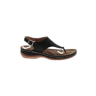 Sandals: Black Shoes - Women's Size 40