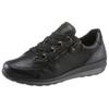 Sneaker ARA "OSAKA", Damen, Gr. 9 (43), grau (schwarz, anthrazit), Glattleder, Lackleder, sportlich, Schuhe Sneaker, Schaftrandpolsterung, G-Weite, Freizeitschuh, Halbschuh, Schnürschuh