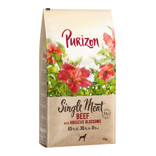 Purizon Single Meat Rind mit Hibiskusblüten - 2 x 12 kg