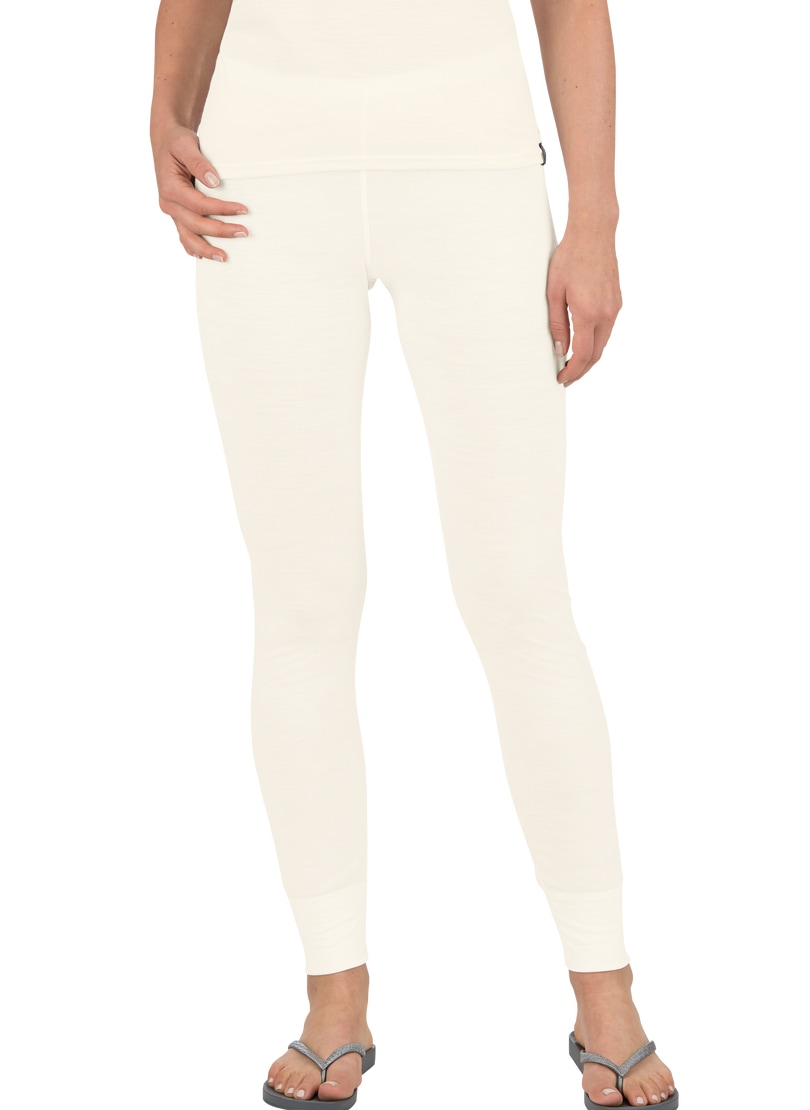 Lange Unterhose TRIGEMA "TRIGEMA Lange Ski/Sport Funktionshose aus Merinowolle", Damen, Gr. L, beige (natur), 80% Wolle (Merinowolle), 20% Polyamid, Unterhosen Image