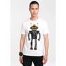 T-Shirt LOGOSHIRT ""Roboter Logoshirt Logo"" Gr. S, weiß Herren Shirts mit Roboter-Print