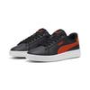 Sneaker PUMA "Smash 3.0 Leather Sneakers Kinder", Kinder, Gr. 35.5, schwarz (schwarz rotmazing rot), Obermaterial: Leder, Synthetik; Futter: Textil; Innensohle: Textil; Laufsohle: Gummi, Schuhe