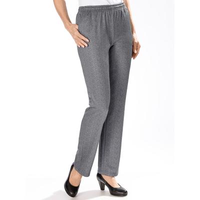 Jerseyhose CLASSIC BASICS, Damen, Gr. 23, Kurzgrößen, grau (grau, gemustert), 100% Polyester, gemustert, lang, Hosen Image