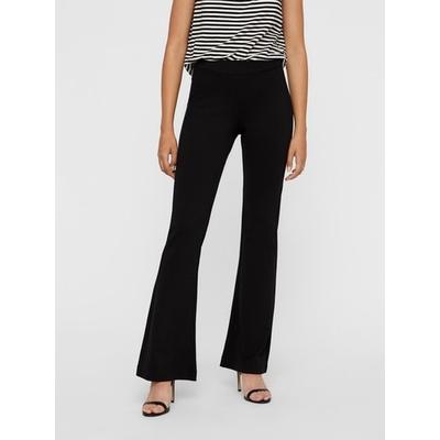 Bootcuthose VERO MODA "VMKAMMA", Damen, Gr. XL, Länge 32, schwarz, Milano Rib, Obermaterial: 65% Viskose, 30% Nylon, 5% Elasthan, unifarben, feminin, ausgestellt lang, Hosen Image