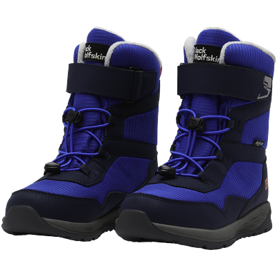 Winterboots JACK WOLFSKIN "POLAR BEAR-B TEXAPORE HIGH VC K", Damen, Gr. 33, blau (crisp cobalt), Synthetik, Textil, sportlich, Schuhe, Snowboots, Winterstiefel, Winterschuhe, wasserdicht & gefüttert Image