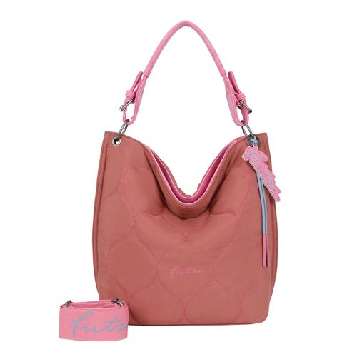 Schultertasche FRITZI AUS PREUSSEN ""Fritzi01 Limited Sky"" Gr. B/H/T: 12cm x 28cm x 34cm, rosa Damen Taschen mit abnehmbarem fritzi-Anhänger