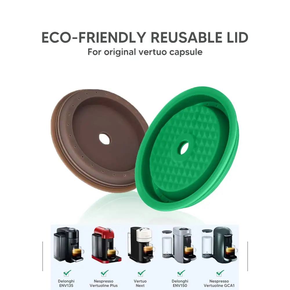 Update icafilas wieder verwendbarer Kaffee kapsel deckel für Nespresso Vertuo Next Pod nachfüllbare Vertuoline Kaffeefilter abdeckung Lebensmittel werkzeug Image