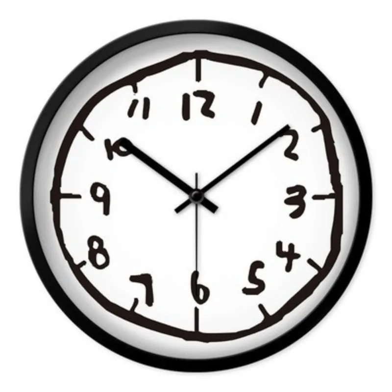Ins kreative einfache Kinderzimmer Uhr niedlichen Cartoon Wanduhr nordischen Wohnzimmer Kindergarten stille Uhr Dekoration