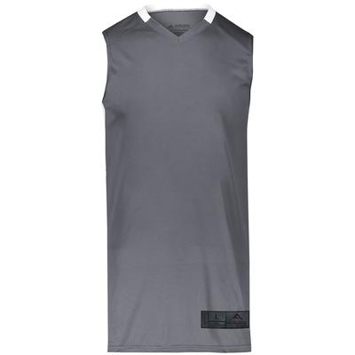 Augusta Sportswear 1731 Athletic Youth Step-Back Basketball Jersey T-Shirt in Graphite Grey size Large | Polyester